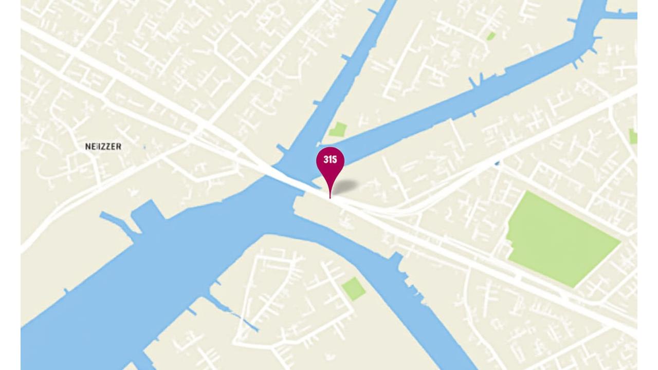 Kaart van Amsterdam met de locatie van HoutWende Craft aan de Keizersgracht