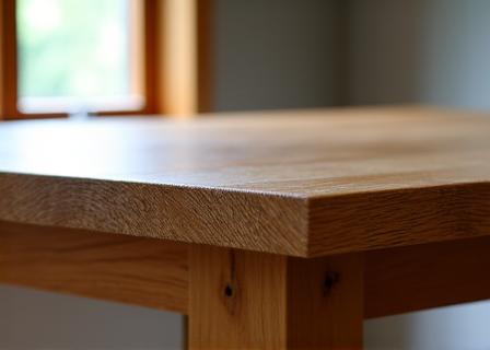 Handgemaakte eiken eettafel